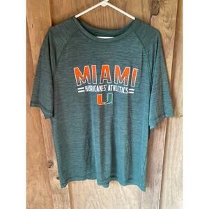 Box Seat Miami Hurricanes Green SS Shirt Men's XL